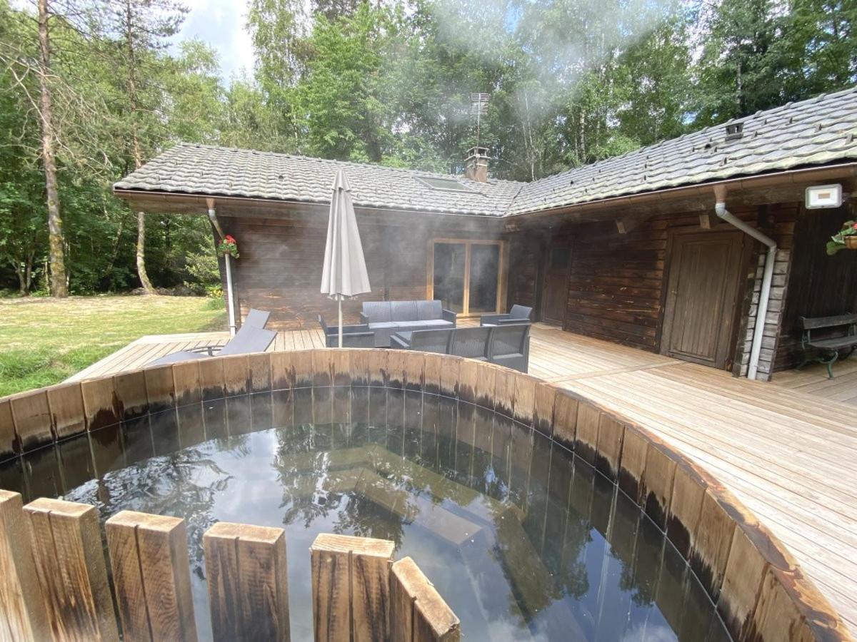 Le Fishing Lodge Chalet En Bois Avec Bain Nordique La Bresse Exteriér fotografie