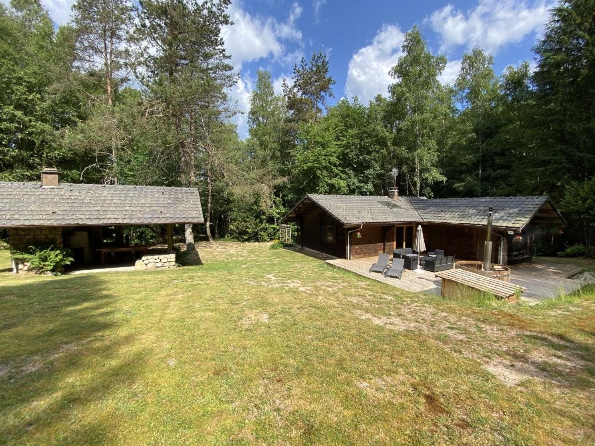 Le Fishing Lodge Chalet En Bois Avec Bain Nordique La Bresse Exteriér fotografie