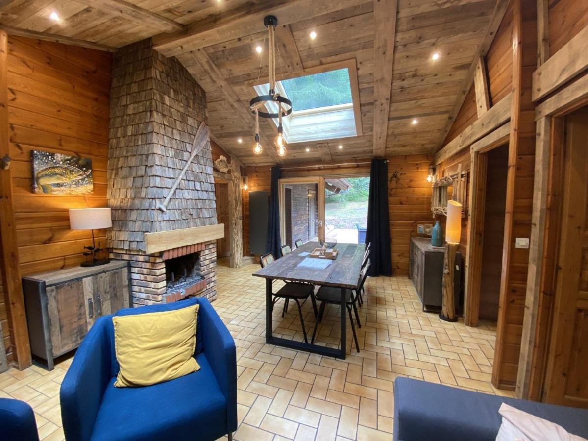 Le Fishing Lodge Chalet En Bois Avec Bain Nordique La Bresse Exteriér fotografie